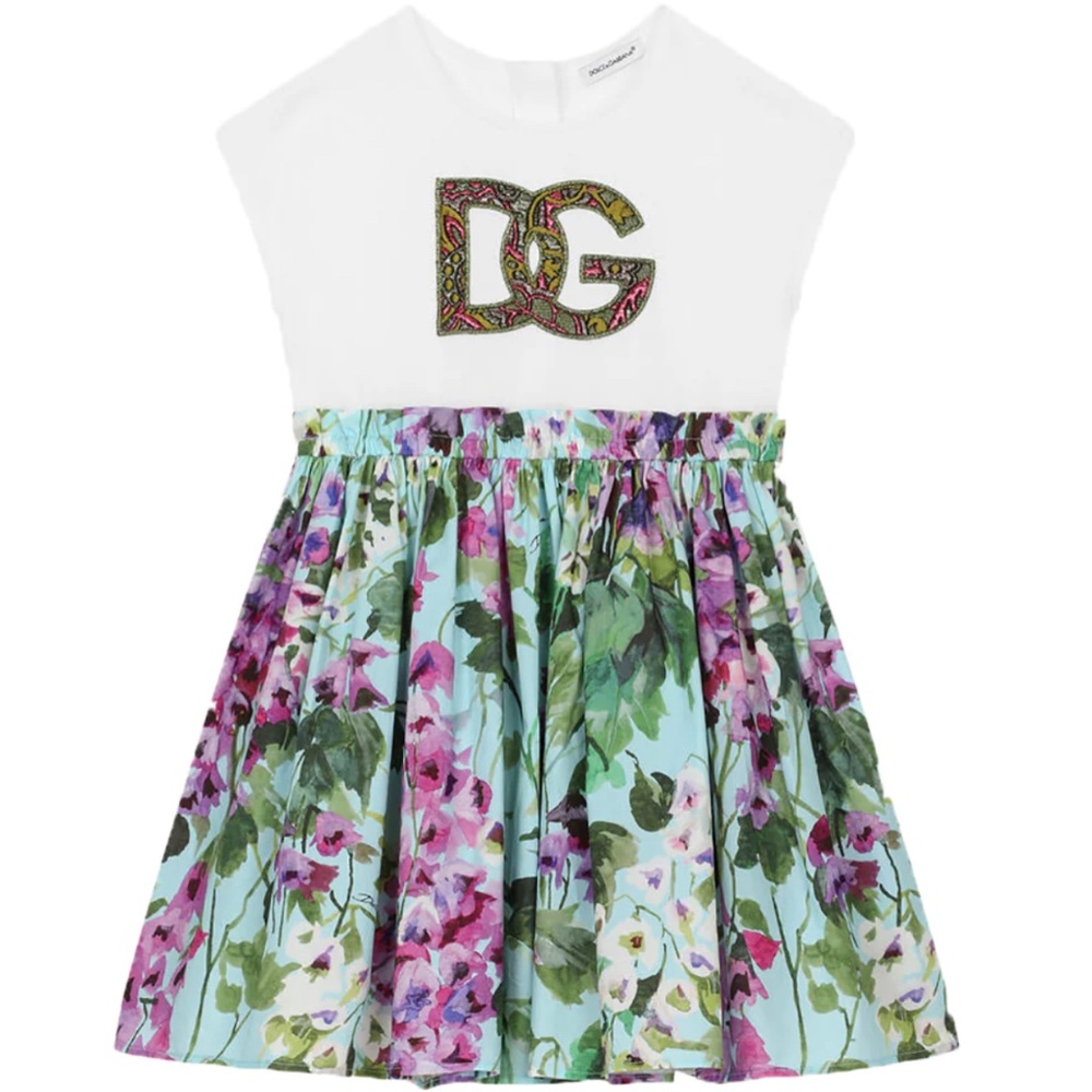 Dolce & Gabbana Kids Multicolor Floral Print Dress